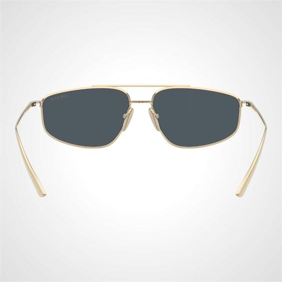 New PRADA Sunglasses Gold Metal Pillow Square Grey Lens 58-15-145mm main image 4
